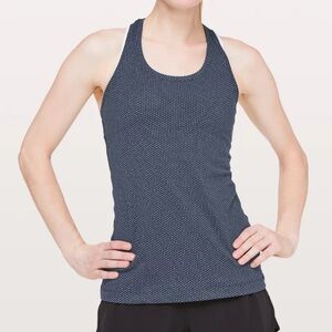 Lululemon Cool Racerback II Luon Pacific Pointe Jacquard True Navy Onyx Blue